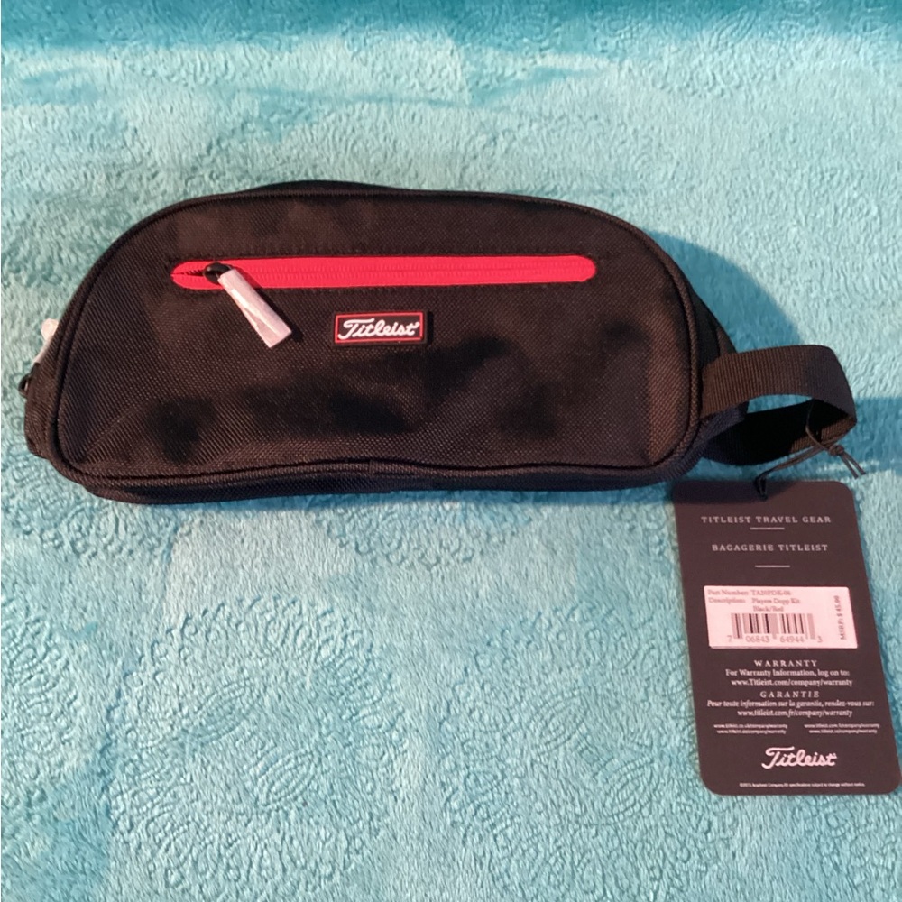 Titleist Players Dopp Kit,  Black with red accent,  New